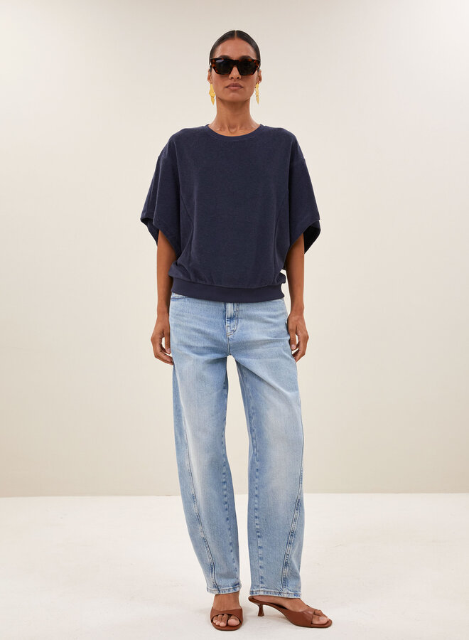 By Bar nuki slub top midnight