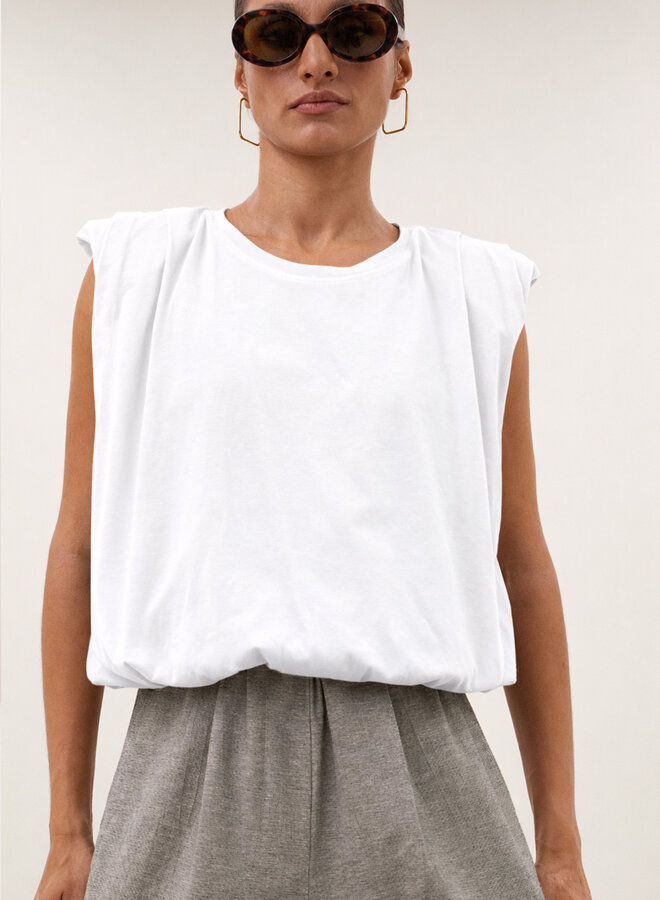 By Bar nilou jersey top off white