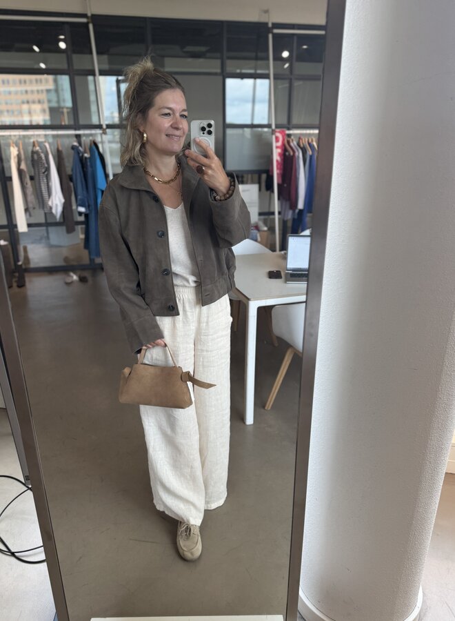 SF aiden suede jacket chocolate