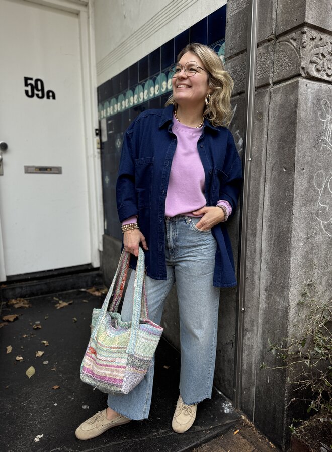 American V. com06 blouse denim raw blue