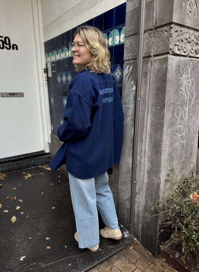 American V. com06 blouse denim raw blue