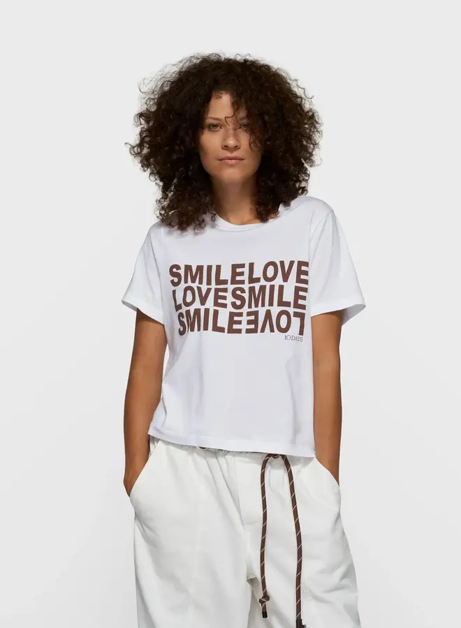 10days petit smile love tee white