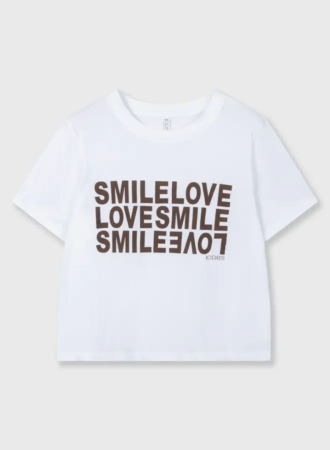 10days petit smile love tee white