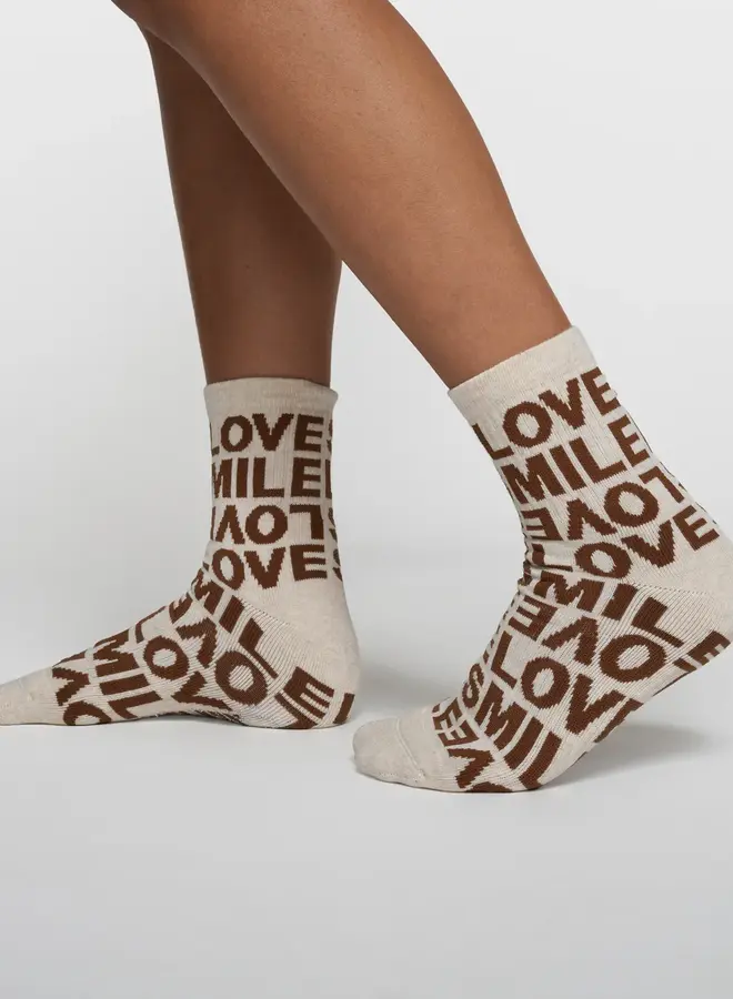 10days socks all-over smile love 10 39/42 white