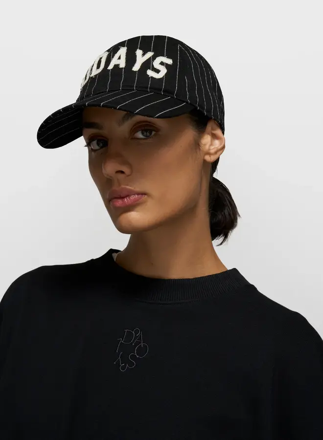 10days cotton cap logo stripes black