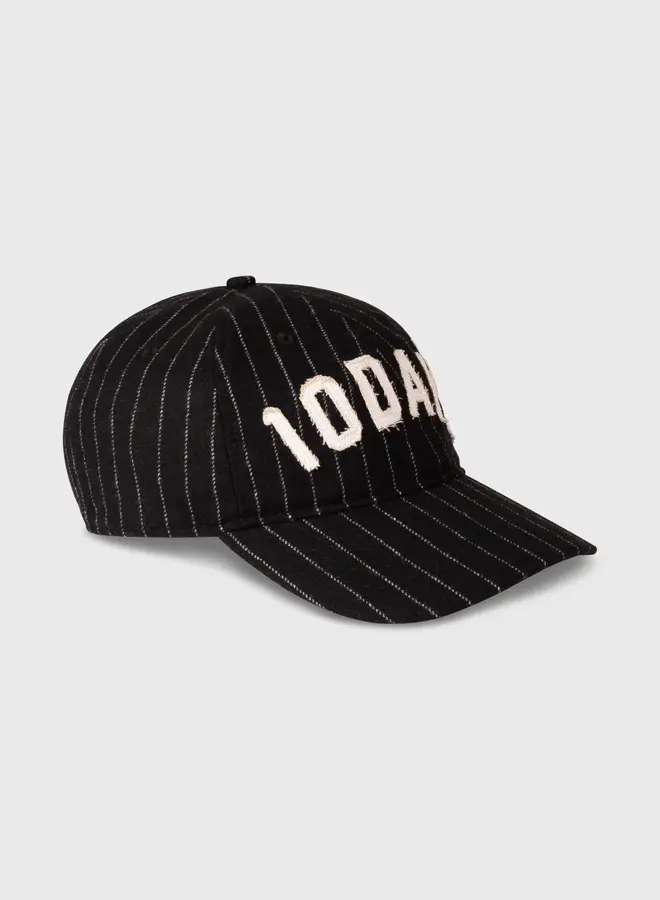 10days S262 cotton cap logo stripes black