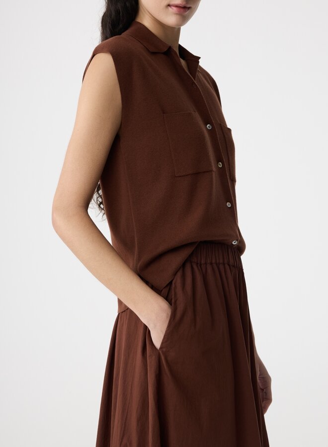 Knit-ted cato skirt mid brown