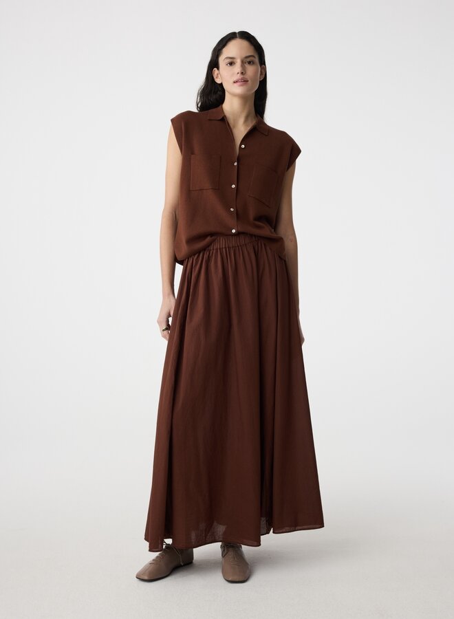 Knit-ted cato skirt mid brown