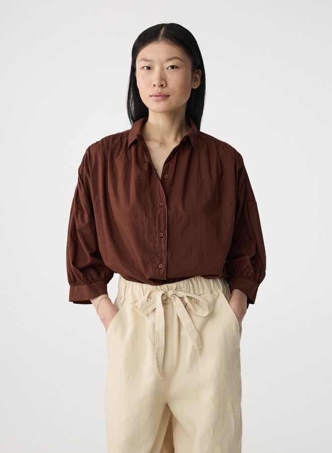 Knit-ted mook blouse mid brown