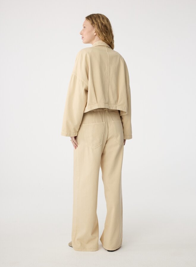 Knit-ted daisy jacket sand