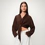 Lois pia 3342-6991 linen shirt chocolate