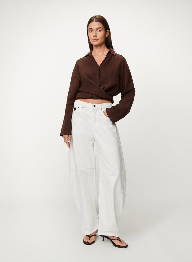 Lois pia 3342-6991 linen shirt chocolate