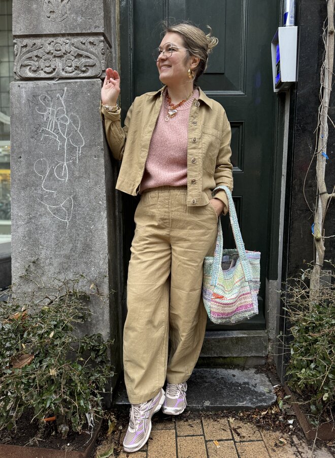 Knit-ted mona pants clay