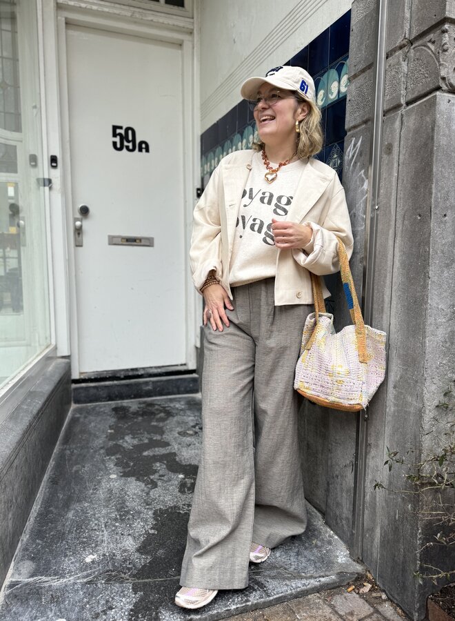 By Bar benji melange pant charcoal