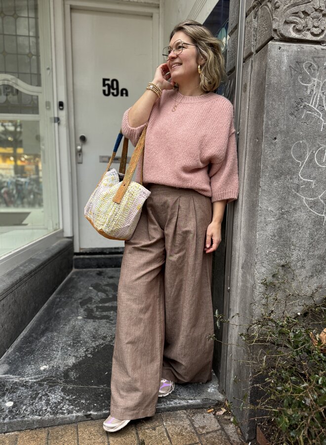 Knit-ted S26 mell pullover rose