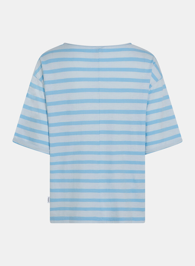 Penn&Ink S26F1800 t-shirt stripe skyrider/ciel
