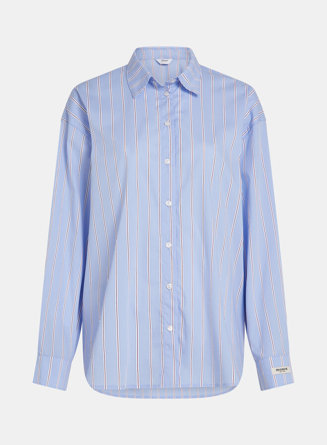 Penn&Ink S26Z831 blouse stripe blue