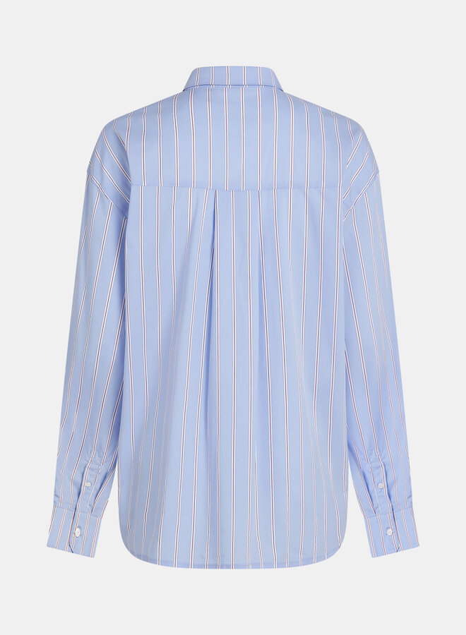 Penn&Ink S26Z831 blouse stripe blue