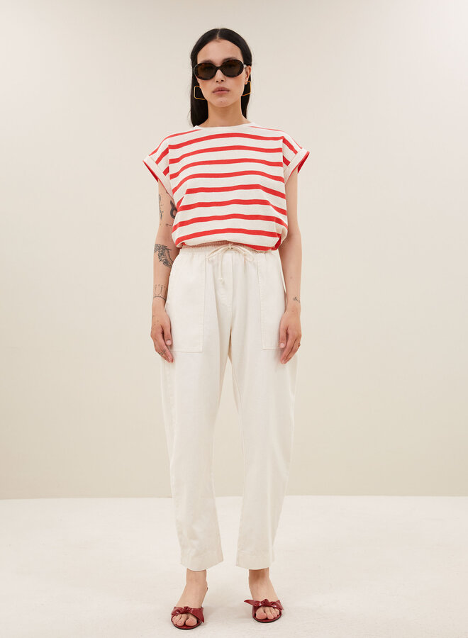 By Bar tobi top poppy red stripe