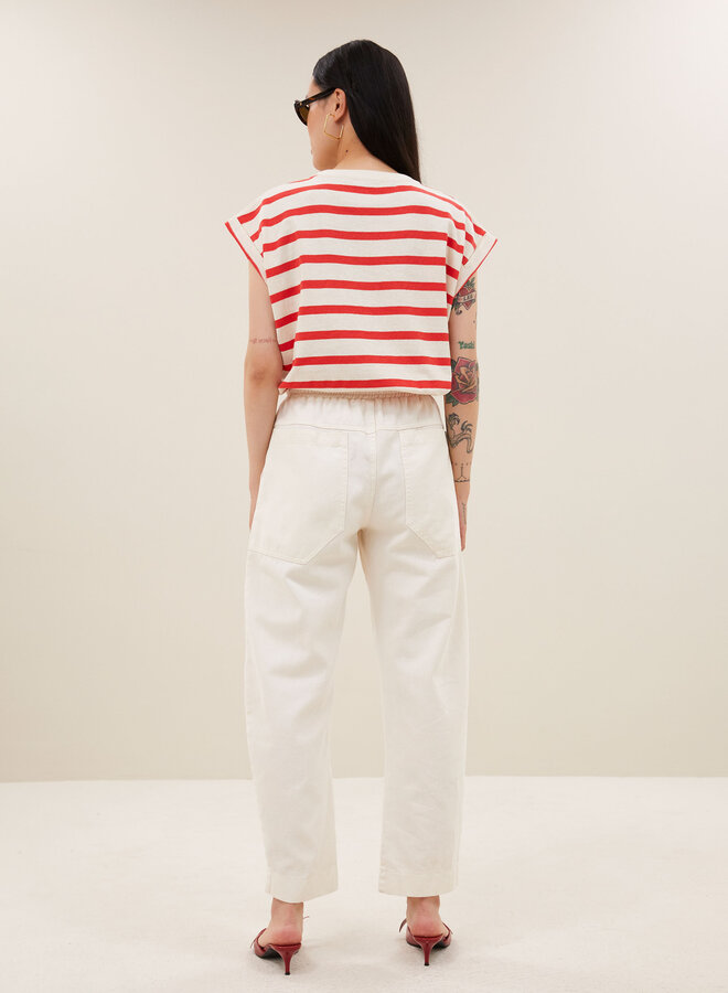 By Bar tobi top poppy red stripe