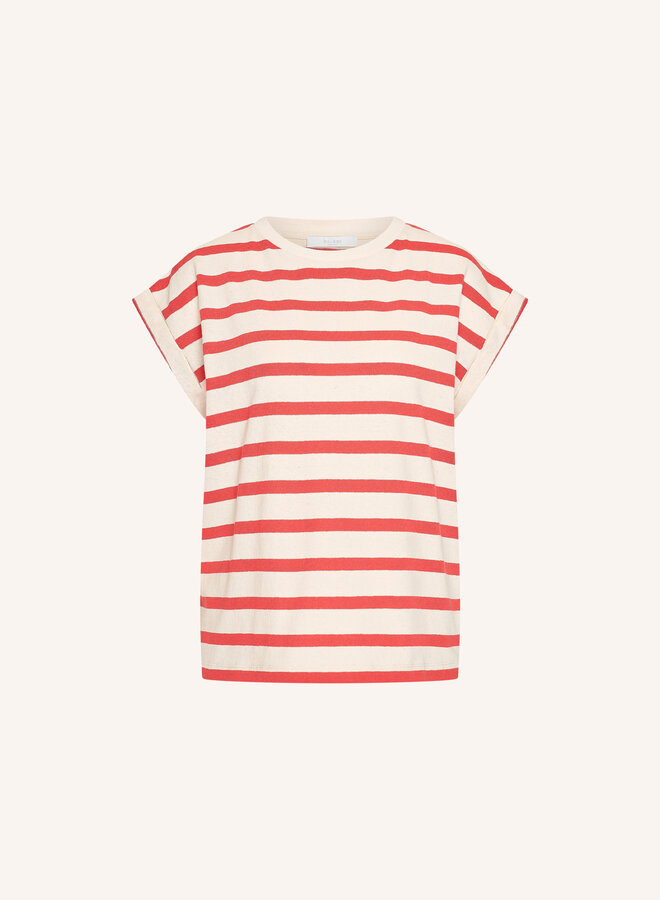By Bar tobi top poppy red stripe