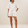 BY BAR leon twill short white