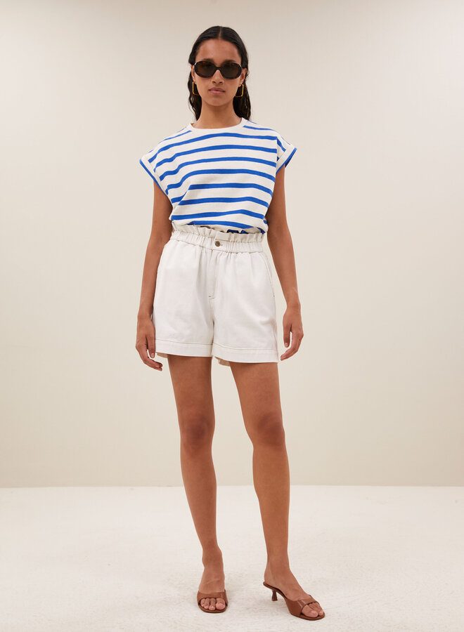 BY BAR leon twill short white