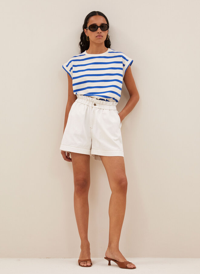 BY BAR leon twill short white