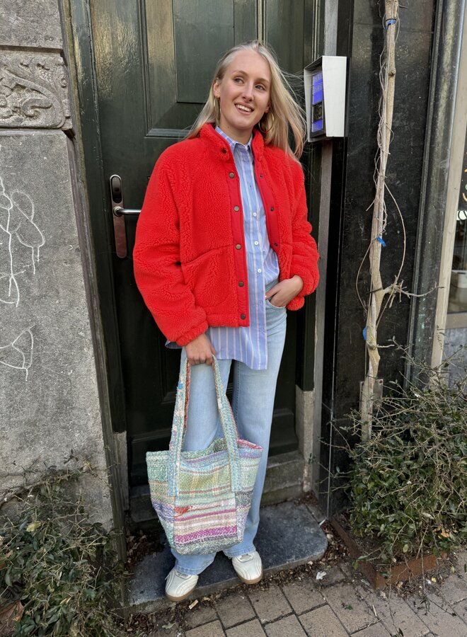 Penn&Ink S26Z831 blouse stripe blue