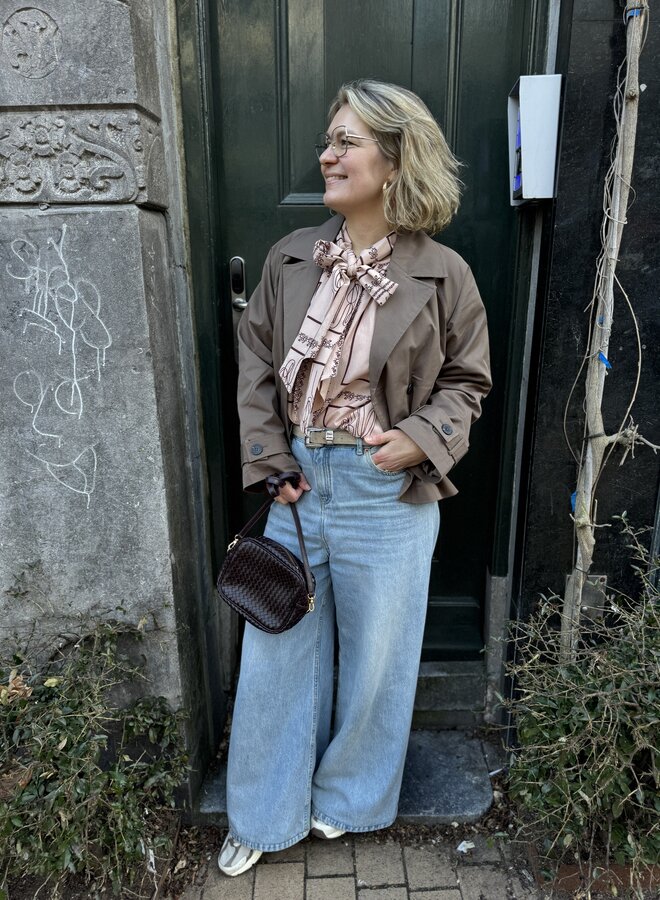 SF cilo short trenchcoat chocolate