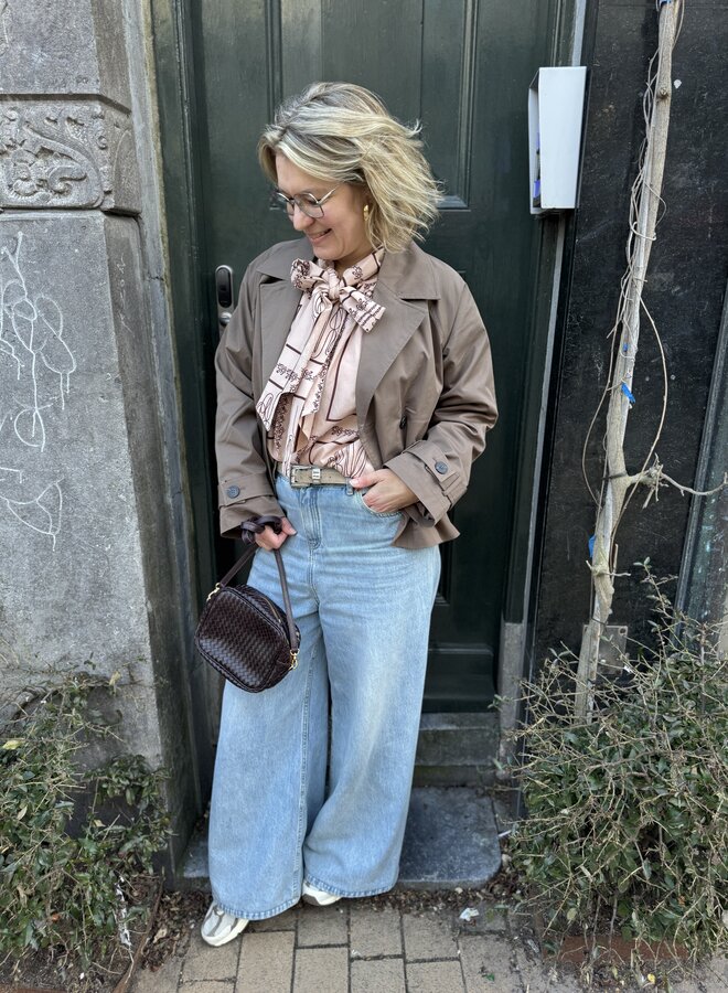 SF cilo short trenchcoat chocolate