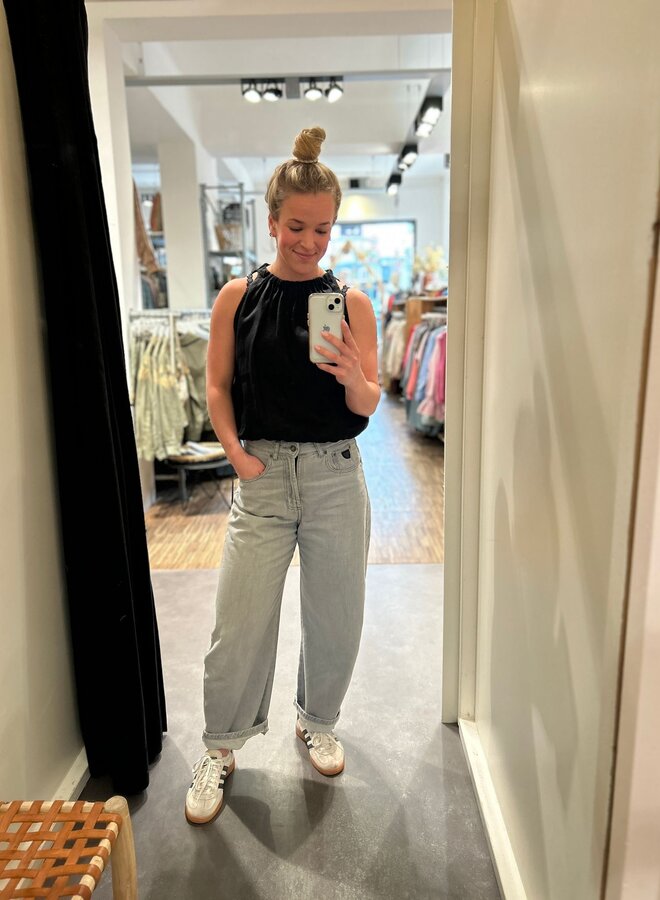 Greek archaic kori top black