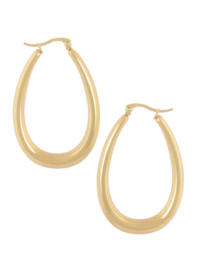 Ellen beekmans ovale oorbellen (4.5cm)