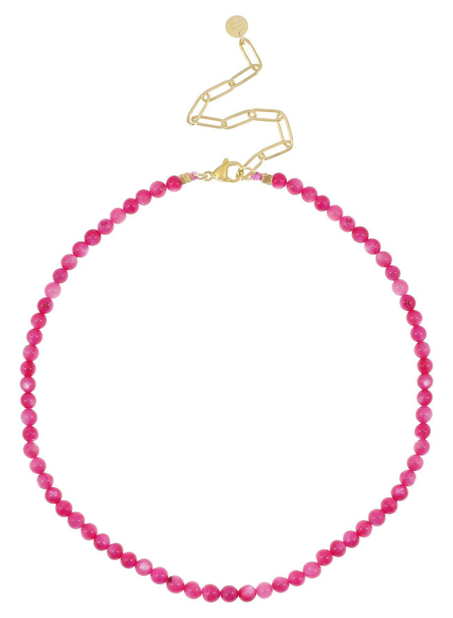 Ellen beekmans schelpenketting roze