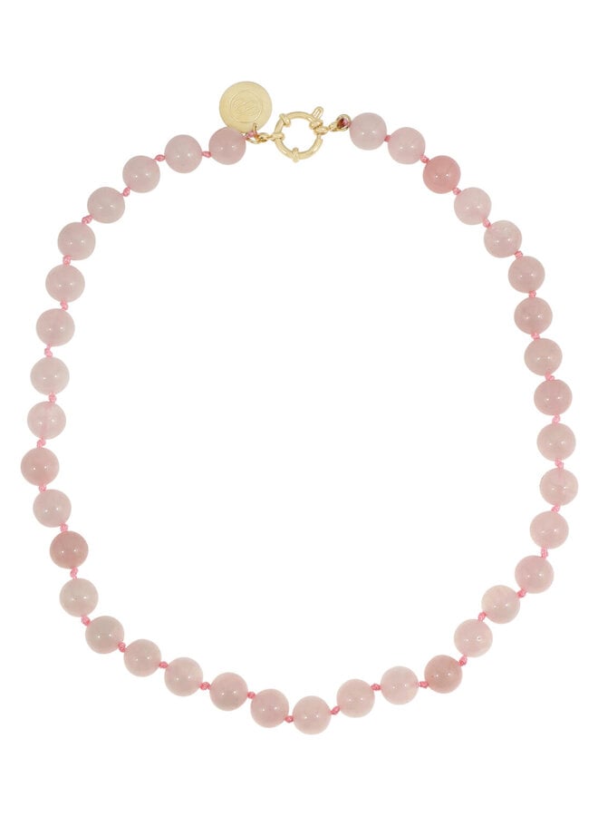 Ellen beekmans gemstone ketting licht roze
