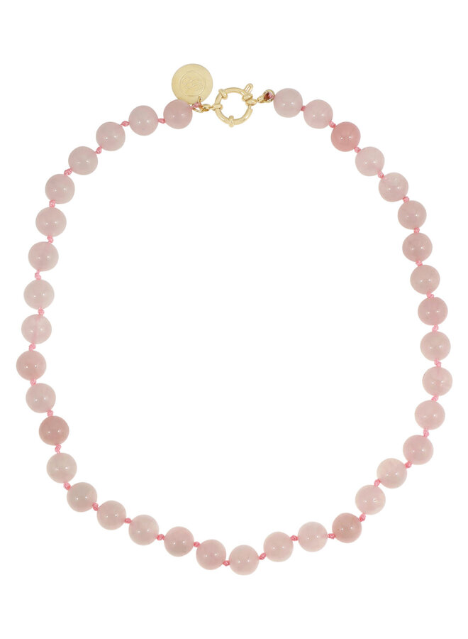 Ellen beekmans gemstone ketting licht roze