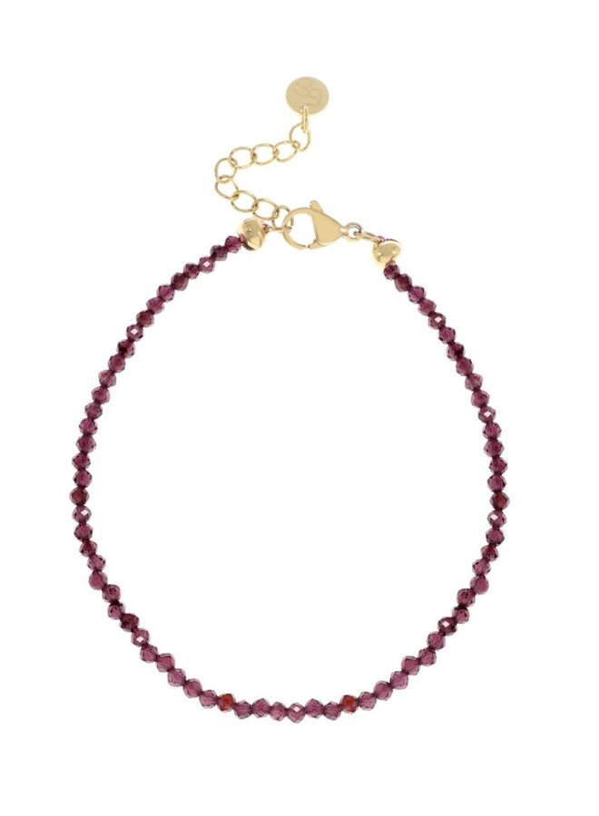Ellen beekmans armbandje met fijne gemstone aubergine