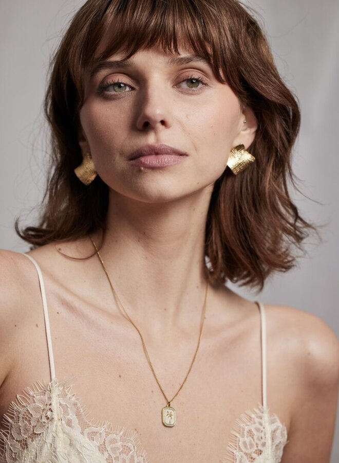 Ellen beekmans ketting met palm hanger