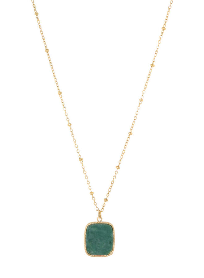 Ellen beekmans ketting met gemstone hanger groen