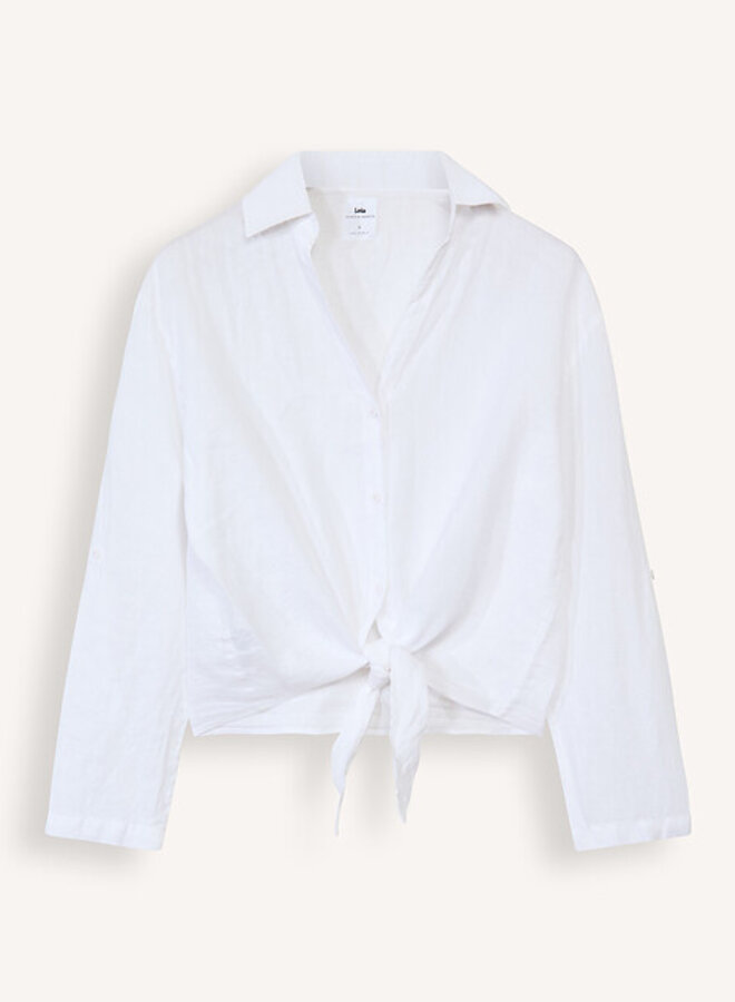 Lois pia 3342-6991 linen shirt white