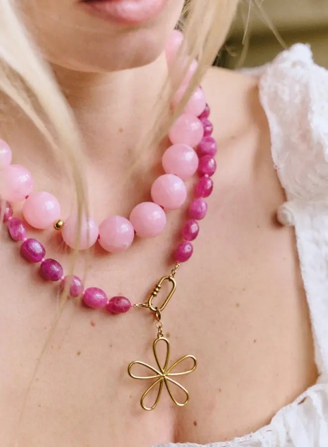 Le Veer S26 nova necklace pink