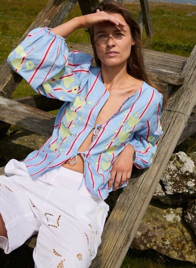Sissel Edelbo elisabeth top bluebell stripes