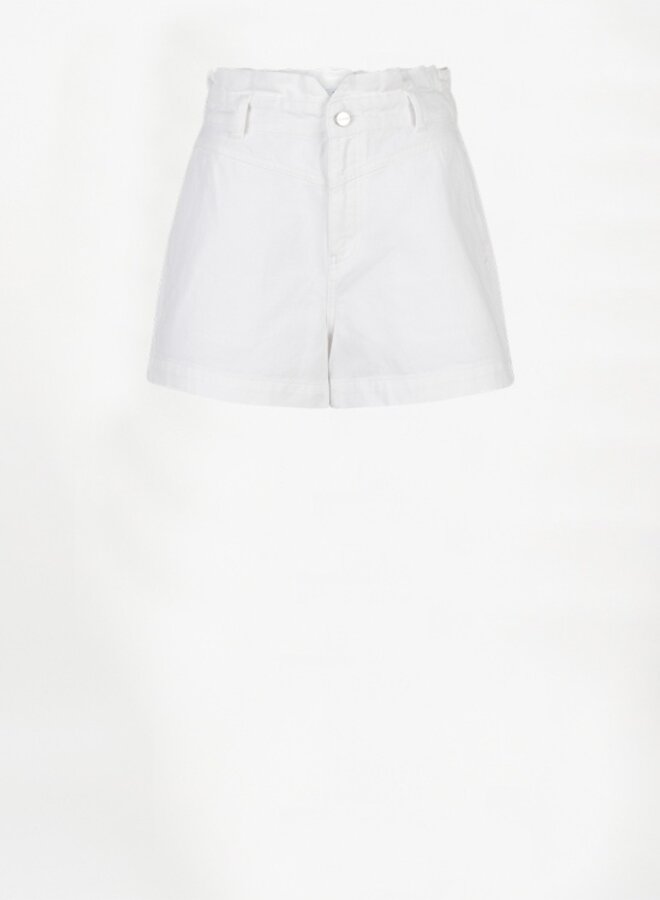 Dante6 rosie high waisted denim shorts white