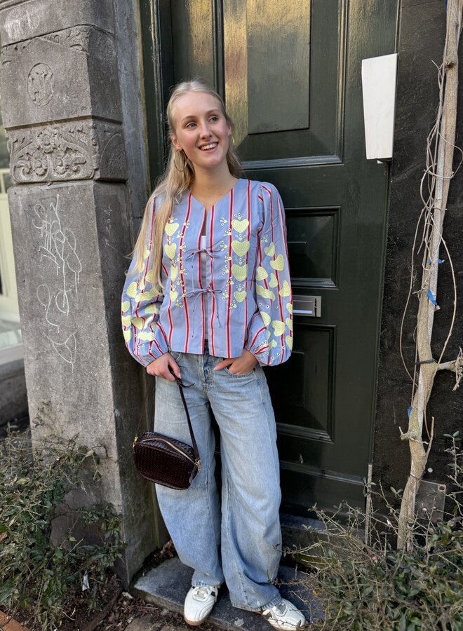 Sissel Edelbo elisabeth top bluebell stripes