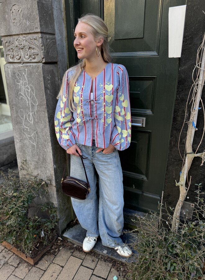 Sissel Edelbo elisabeth top bluebell stripes