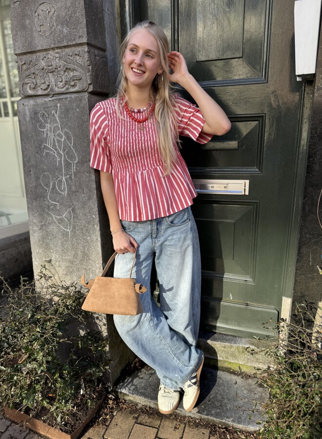 By Bar runa top red stripe