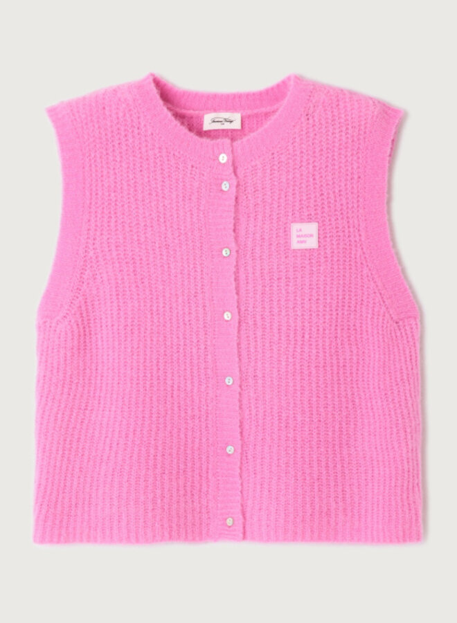 American V. east19 gilet vest rose bubble