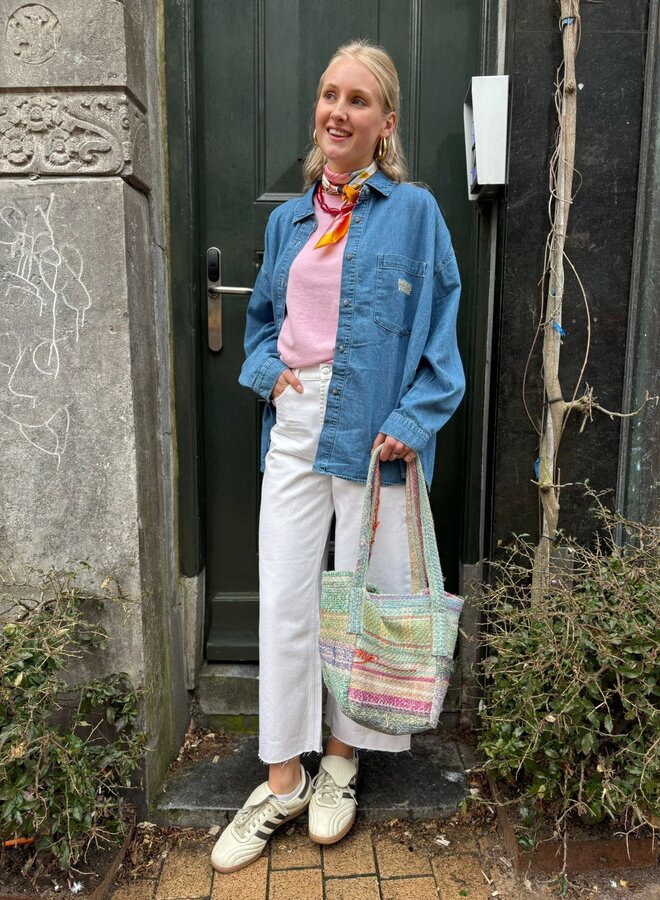 American V. ize06 blouse medium blue