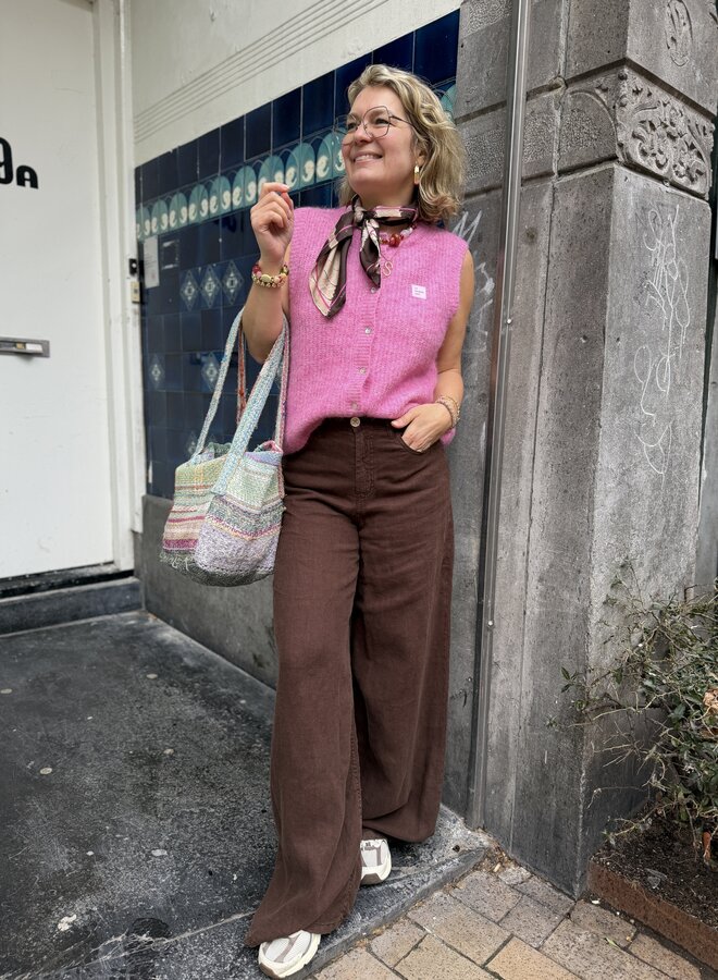 American V. east19 gilet vest rose bubble