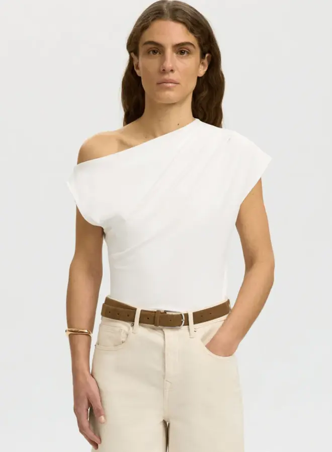 SF molly ss top white